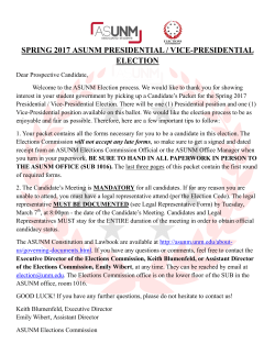 President / VP Election Packet