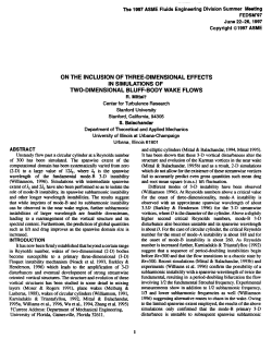 On the Includion of Three-Dimensional Effects in Simulations of Two