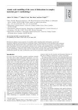Atomic scale modelling of the cores of