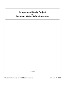 for Assistant Water Safety Instructor