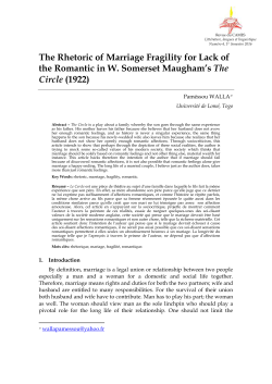 The Rhetoric of Marriage Fragility for Lack of the Romantic