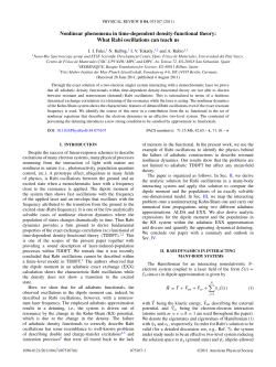 Nonlinear phenomena in time-dependent density