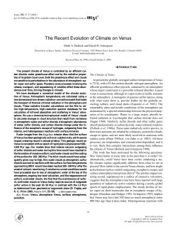 The Recent Evolution of Climate on Venus