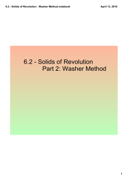 Solids of Revolution - Washer Method.notebook