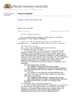 Illinois General Assembl... of Public Act 096-0361