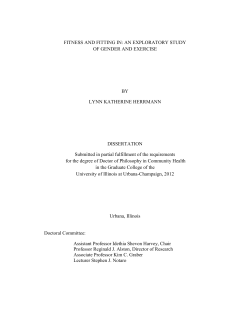 An Exploratory Study of Gender and Exercise