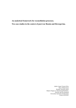 An analytical framework for reconciliation processes. Two case