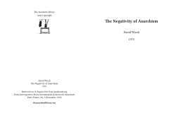 Negativity of Anarchism