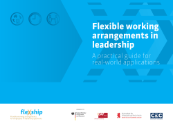 Flexible working arrangements in leadership