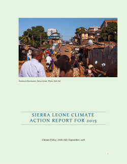 Sierra Leone Climate Action Report for 2015
