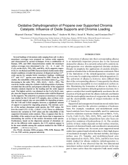 Oxidative Dehydrogenation of Propane over