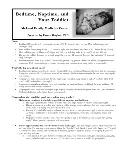 Sleep Tips for Toddlers