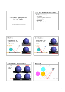 Acceleration Data Structures for Ray Tracing Extra rays needed for