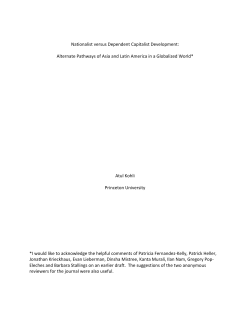Nationalist versus Dependent Capitalist Development