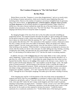 The Creation of Suspense in "The Tell