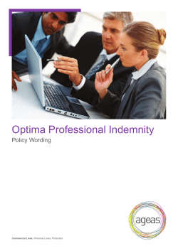 Optima Professional Indemnity