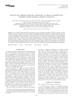 effects of chronic dietary exposure to trace elements on banded