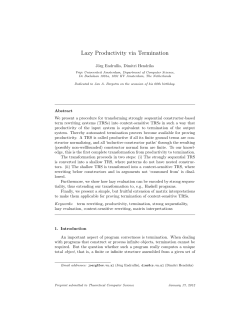 Lazy Productivity via Termination - J&ouml;rg Endrullis