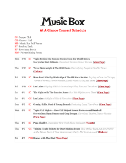 The Full List Of Shows As A PDF