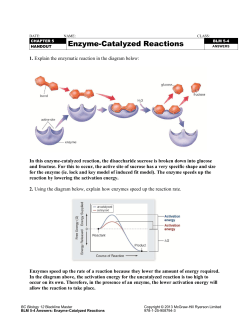 Enzyme-Catalyzed Reactions