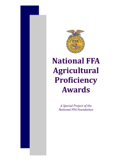 National FFA Agricultural Proficiency Awards