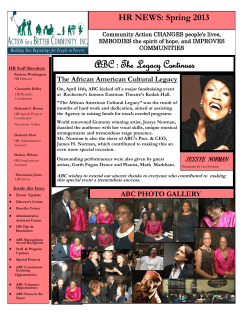 Community Action CHANGES people`s lives, EMBODIES