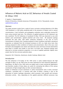 Influence of Malonic Acid on SCC Behaviour of Anodic Coated Al