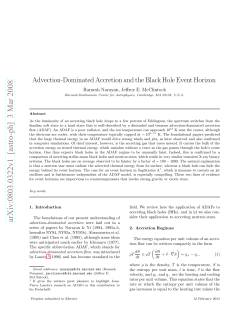 Advection-Dominated Accretion and the Black Hole Event Horizon