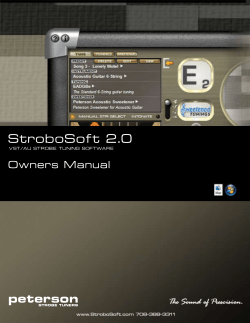 StroboSoft Table of Contents