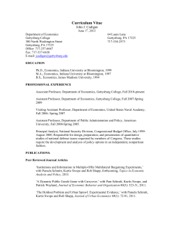 Curriculum Vitae - Gettysburg College
