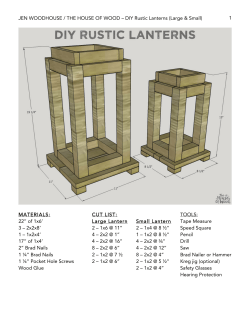 JEN WOODHOUSE / THE HOUSE OF WOOD – DIY Rustic Lanterns
