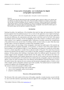 From real to virtual globe: new technologies for digital - e