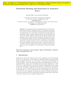 Emotional Meaning and Expression in Animated