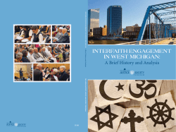 INTERFAITH ENGAGEMENT IN WEST MICHIGAN