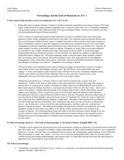 Narratology and the End of Monarchy in AVC 1