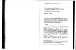 The measurement of efficiency in life insurance: Estimates of a mixed
