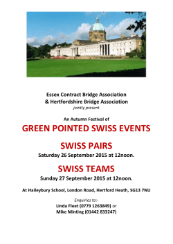 GREEN POINTED SWISS EVENTS SWISS PAIRS SWISS TEAMS