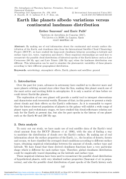 Earth like planets albedo variations versus continental landmass