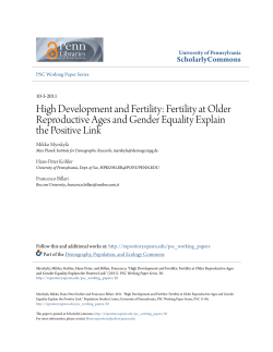 High Development and Fertility: Fertility at Older Reproductive Ages