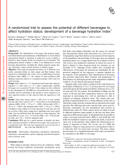A randomized trial to assess the potential of different beverages to