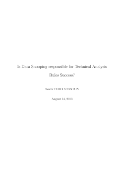 Is Data Snooping responsible for Technical Analysis