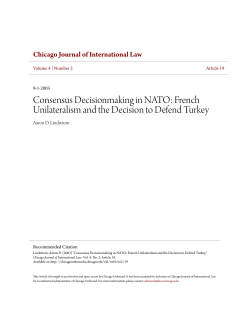 Consensus Decisionmaking in NATO: French Unilateralism and the