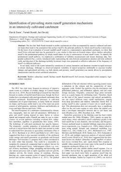 Identification of prevailing storm runoff generation mechanisms in an