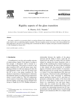 Rigidity aspects of the glass transition