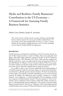 Myths and Realities: Family Businesses` Contribution to the US