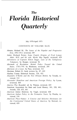 Florida Historical Quarterly