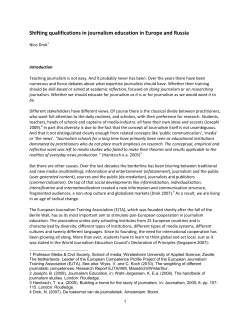 Shifting qualifications in journalism education in Europe