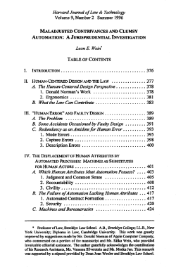 maladjusted contrivances and clumsy automation
