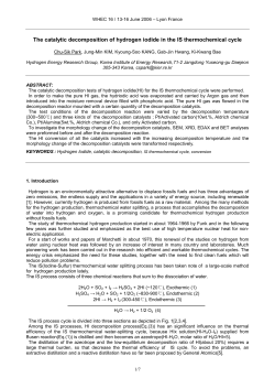 The catalytic decomposition of hydrogen iodide in the IS