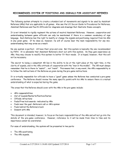 Positions and Signals for Assistant Referees